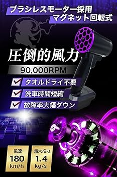Amazon.co.jp: 嵐神 ZERO ARAJIN 最強 ブロワー 洗車 超強力ターボ